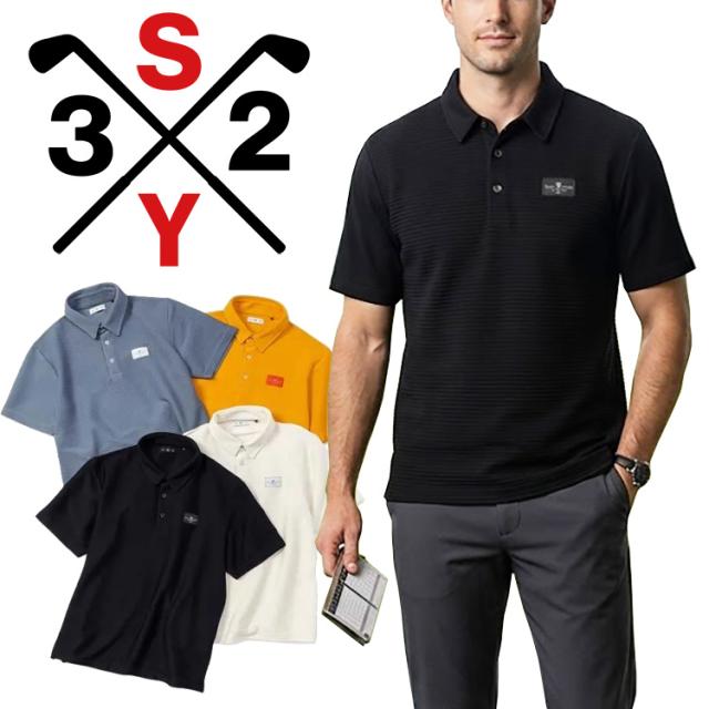 SY32 ゴルフ LACY JQ COLLAR 半袖Tシャツ メンズ 2026春夏 ゴルフウェア SYG-26S1-02