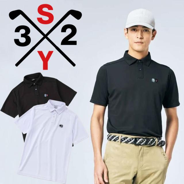 SY32 ゴルフ WAVE JQ BACK PRINT ポロシャツ メンズ 2026春夏 SYG-26S1-18
