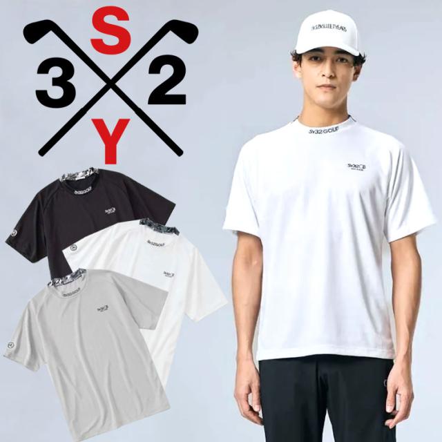 SY32 ゴルフ GRAPHIC POINT モックネックシャツ メンズ 2026春夏 SYG-26S1-35