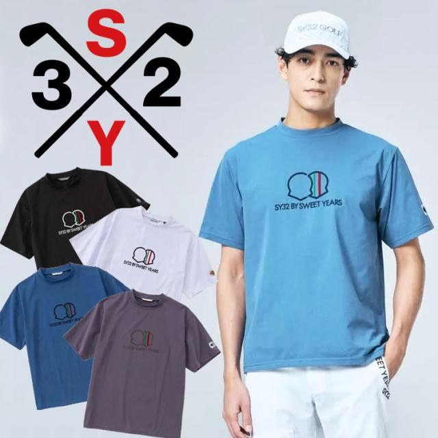 SY32 ゴルフ EMBLEM モックネックシャツ メンズ 2026春夏 SYG-26S1-38