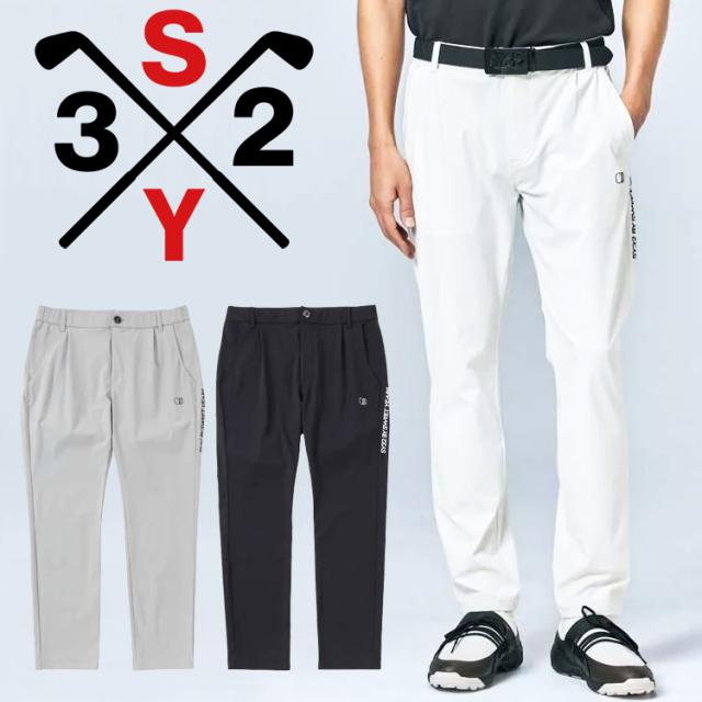 SY32 ゴルフ MINI HERRINGBONE ロングパンツ メンズ 2026春夏 ゴルフウェア SYG-26S1-47
