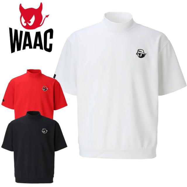 WAAC ワック サスティナブルピケモックネックシャツ メンズ 2025 WAAC ワック サスティナブルピケモックネックシャツ メンズ 2025