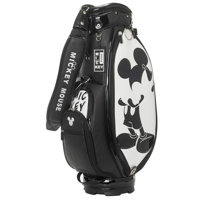 MICHEL ★ ゴルフキャディバック ディズニー ゴルフ MONOCHROME MICKEY GOLF CADDIE BAG キャディバッグ