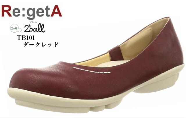 (ツヴォル)TB101 2ball Re:getA  ラウンドバレエパンプスシューズ 【グッドデザイン賞2019年度受賞】履き口のステッチがかわいいプレーンタイプ レディの通販は