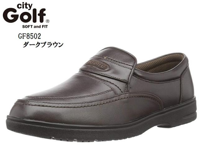 (シティー ゴルフ)GF8502  City Golf 本革 メンズ 幅広4E スリッポンウォーキングシューズ 本底には柔らかくクッション性に優れたPU底を採用の通販は 15,000円