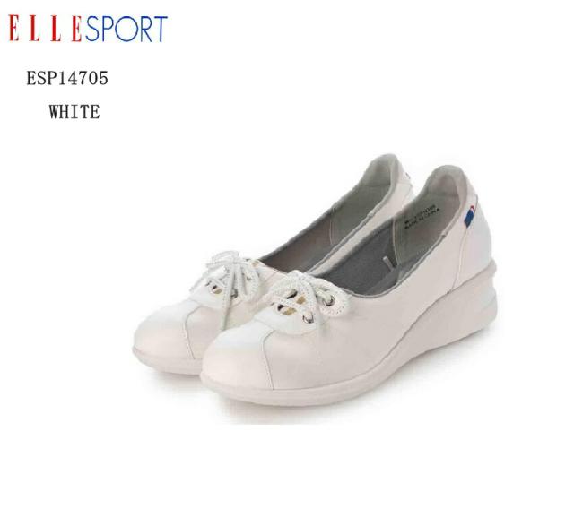 (ELLESPORT)エルスポーツ ESP14705 ウェッジヒールカジュアルスリッポンスニーカーパンプス 光沢のあるサテン系素材を使用 キラキラと光るレースアップがアクセントの通販は 5,084円