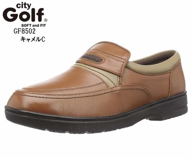 City Golf(シティー ゴルフ)GF8502 本革 メンズ 幅広4E スリッポン