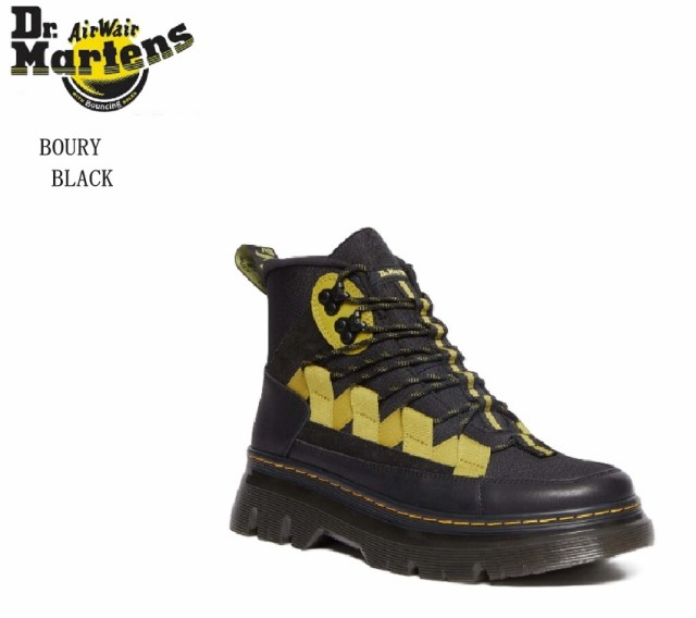 Dr.Martens(ドクターマーチン)31142001 BOURY8ホール カジュアル編み上げブーツ メンズ サイドのウェビングは、ドクターマーチンのアイコ