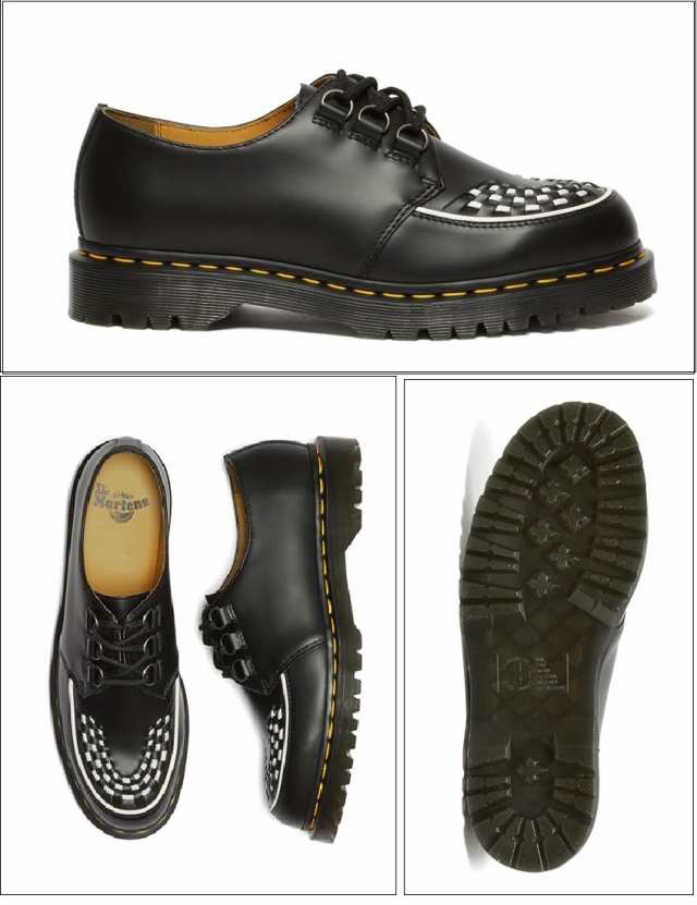 Dr.Martens(ドクターマーチン)31499001 RAMSEY CREEPER ３ホールカジュアルシューズ レディス メンズ コントラストカラーの編み込みとパ