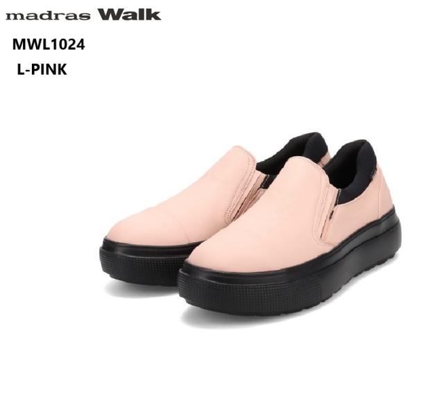 (マドラスウォーク)MWL1024 madras Walk GORE-TEX レディス 厚底レザースリッポンカジュアルウォーキングスニーカー トラベル ウォーキングなどさまざまなライフスタイルのシーンで雨の日も晴れの日も