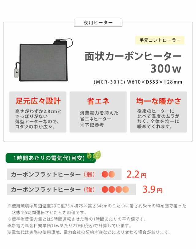 送料無料 テーブル リビングこたつ 1 75cm フラットカーボンヒーター 省エネ木目調 長方形 ルーン 薄型ヒーター手元コントローの通販はau Pay マーケット Canderry House