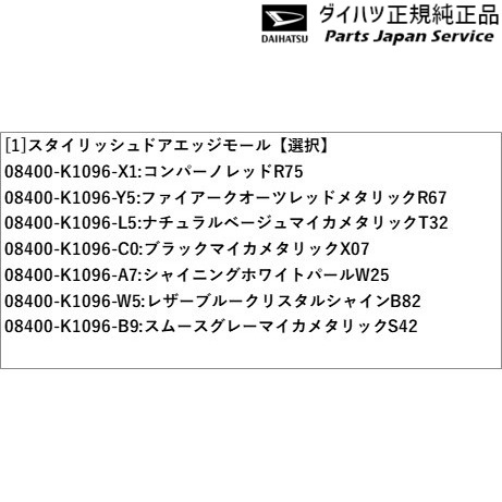 A201S系ロッキー 69.スタイリッシュドアエッジモール A201S ROCKY DAIHATSU