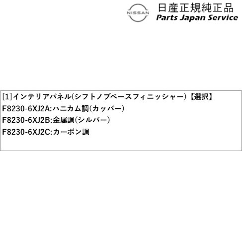 FE13系オーラ 13.インテリアパネル(シフトノブベースフィニッシャー) HSUN0 FE13 AURA NISSAN_3