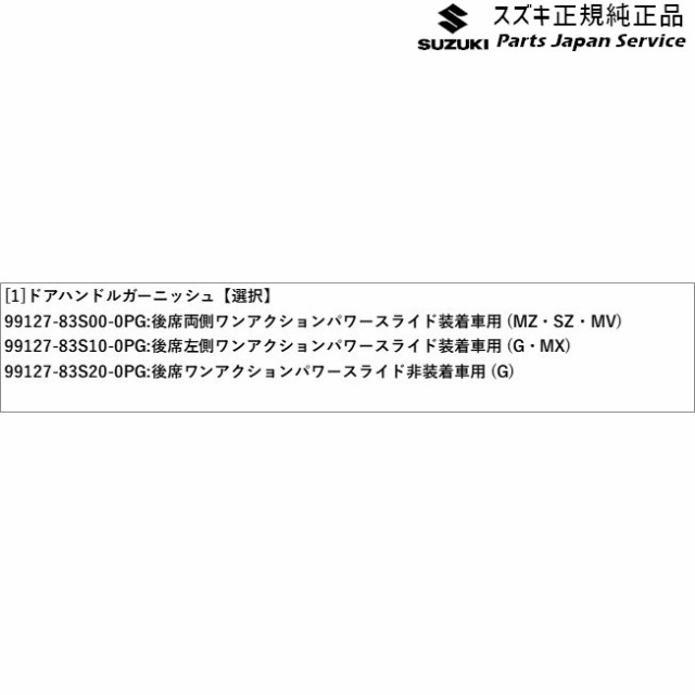 MA27S系ソリオ 2.ドアハンドルガーニッシュ MA27S SOLIO SUZUKI 18,480円