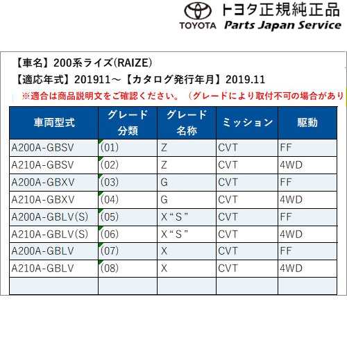 200系ライズ ルーバーガーニッシュセット(ストライプ付) トヨタ A200A