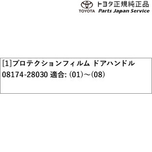 90系ヴォクシー プロテクションフィルム(部屋の入り口手持ち部分) トヨタ ZWR90W ZWR95W MZRA90W MZRA95W ZWR92W MZRA92W 90VOXY TOYOTA