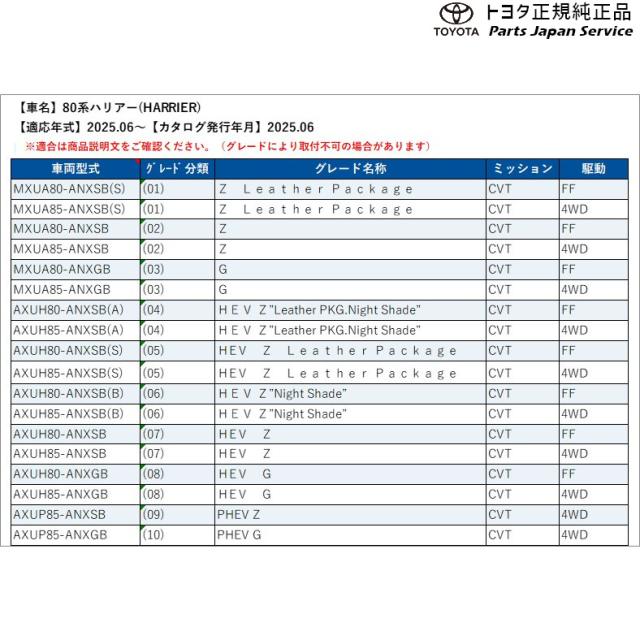 80系ハリアー リバース連動ミラー(設定1) トヨタ MXUA80 MXUA85 AXUH80 AXUH85 80HARRIER TOYOTA_1