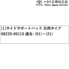90系ノア サイドサポートパッド(汎用タイプ) トヨタ ZWR90W ZWR95W 