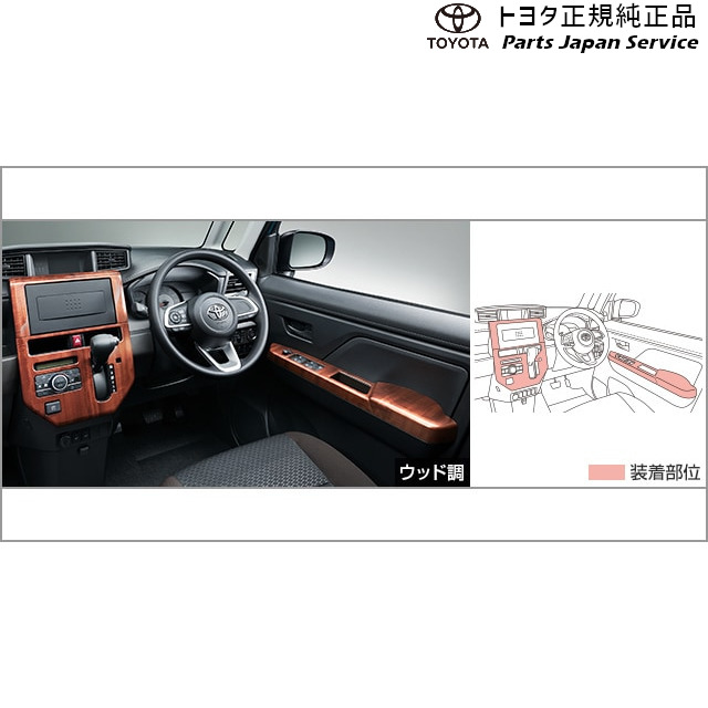 900系ルーミー インテリアパネルセット(ウッド調) トヨタ M910A M900A 900ROOMY TOYOTA