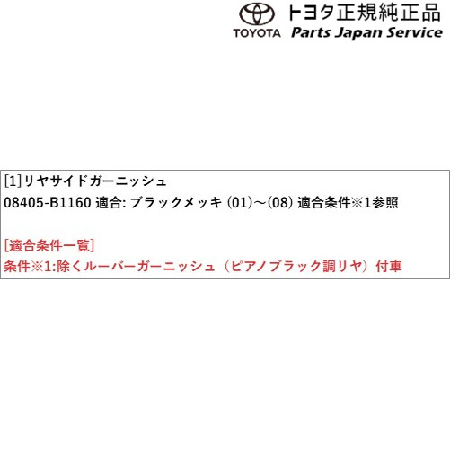 200系ライズ リヤサイドガーニッシュ(黒いことメッキ) トヨタ A201A A210A A202A 200RAIZE TOYOTA
