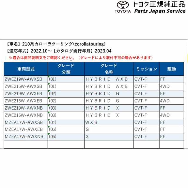 210系カローラツーリング ラゲージソフトトレイ(セカンドシートバック用) トヨタ ZWE219W ZWE215W MZEA17W  210corollatouring TOYOTAの通販はau PAY マーケット - パーツジャパンサービス | au PAY マーケット－通販サイト