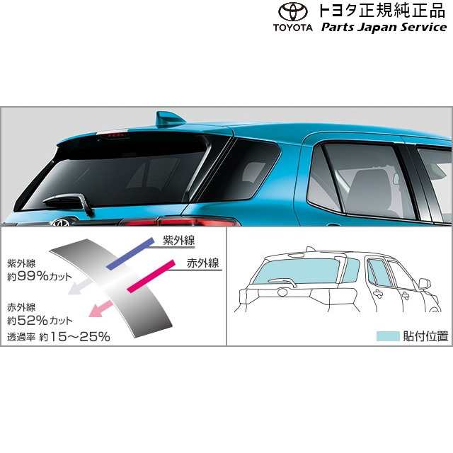 200系ライズ UV&IRカットフィルムセット(ダークスモーク) トヨタ A201A A210A A202A 200raize TOYOTA