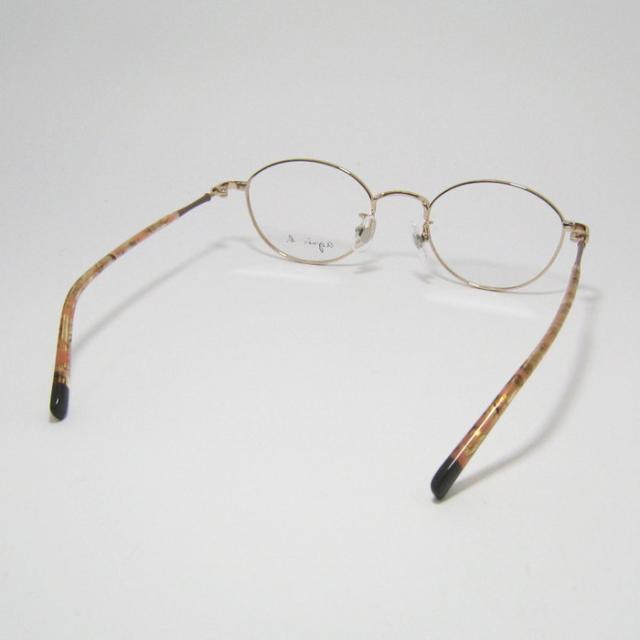 agnes b. アニエス・ベー レディース 眼鏡 メガネ フレーム サングラス 50-0124-2 サイズ48 度付可 ブラウン ライトゴールド リビジョン製レンズでお好きなサングラス作成可能