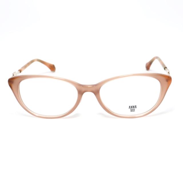 ANNA SUI アナスイ レディース 眼鏡 メガネ フレーム サングラス 60-9051-1 60-9051-01 度付可 クリアベージュ リビジョン製レンズでお好きなサングラス作成可能