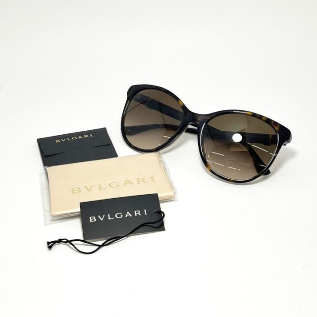 [ BVLGARI ] ブルガリ サングラス BV8175BF-504/13  BV8175BF-50413 ブラウンデミ ハバナ イタリア製 ボストン ウェリントン レディース 純正メガネ拭き付き ロゴ入り