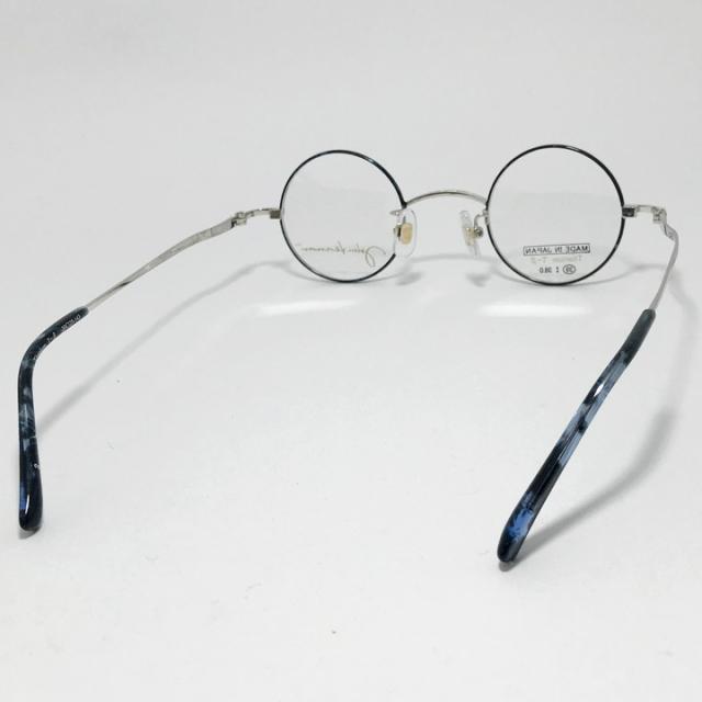 John Lennon ジョンレノン 日本製 made in Japan 丸メガネ クラシック 眼鏡 メガネ フレーム サングラス JL1128-2-39 度付可 ブルーデミ　シルバー リビジョン製レンズでお好きなサングラス作成可能
