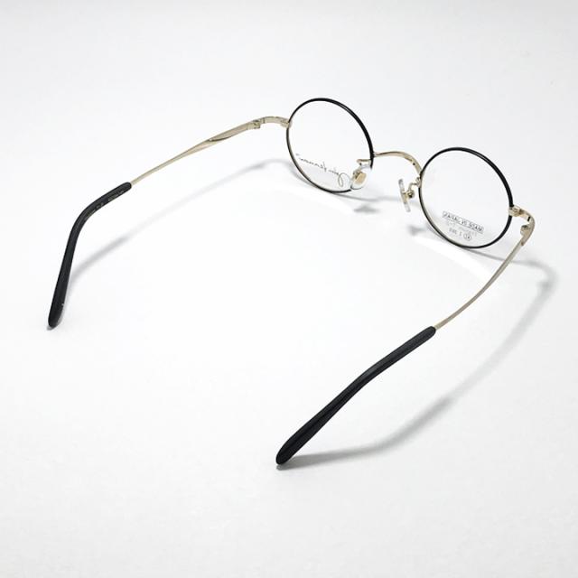 [ John Lennon ] ジョンレノン 度付可 日本製 made in Japan 丸メガネ クラシック 眼鏡 フレーム サングラス JL1134-1-42 マットブラック / ゴールド リビジョン製レンズでお好きなサングラス作成可能