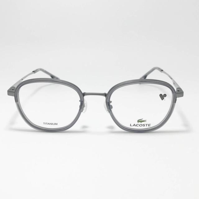 LACOSTE ラコステ 眼鏡 メガネ フレーム サングラス L2517LB-035-49 度付可 トランスペアレントグレー リビジョン製レンズでお好きなサングラス作成可能