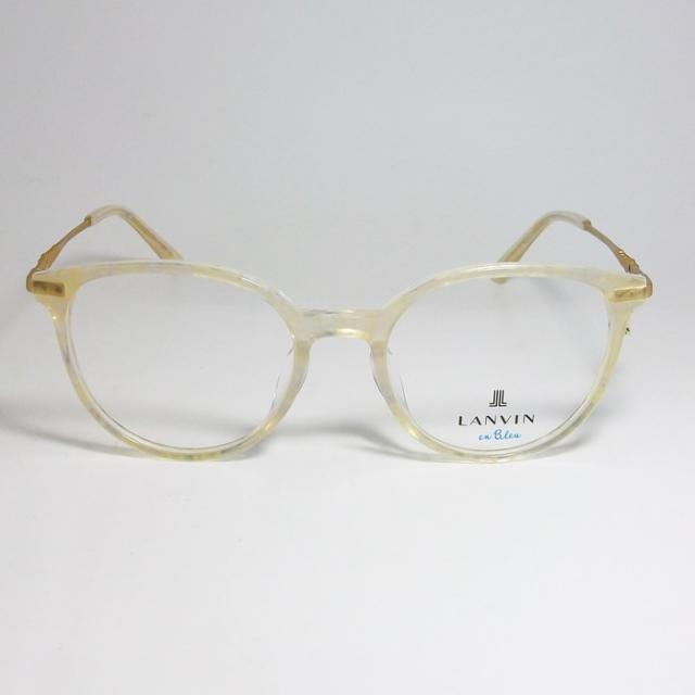LANVIN ランバン 日本製 made in Japan 眼鏡 メガネ フレーム サングラス VLB005J-0702-51 度付可 シャイニーライトホワイト リビジョン製レンズでお好きなサングラス作成可能