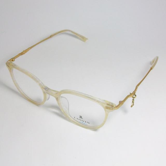 LANVIN ランバン 日本製 made in Japan 眼鏡 メガネ フレーム サングラス VLB005J-0702-51 度付可 シャイニーライトホワイト リビジョン製レンズでお好きなサングラス作成可能