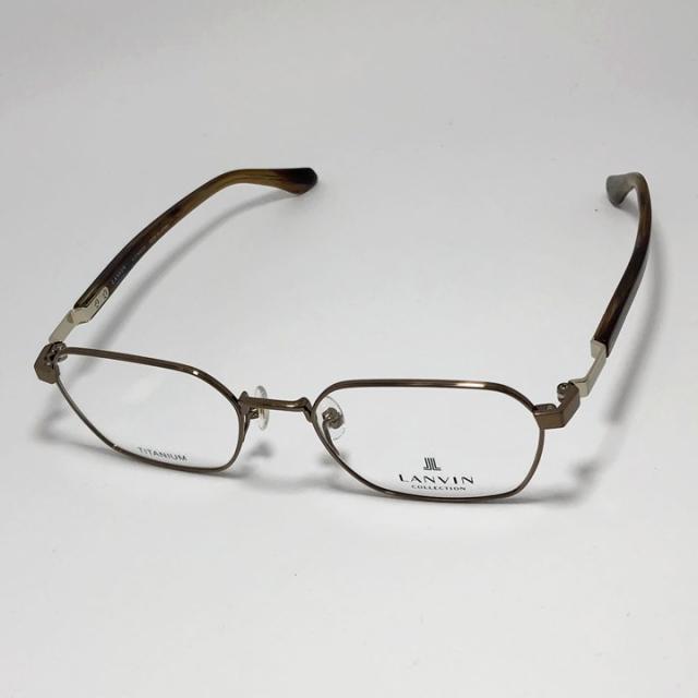LANVIN ランバン 日本製 made in Japan メンズ 眼鏡 メガネ フレーム サングラス VLC076J-0C3B-52 度付可 ブラウン リビジョン製レンズでお好きなサングラス作成可能