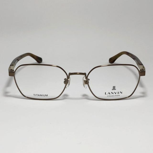 LANVIN ランバン 日本製 made in Japan メンズ 眼鏡 メガネ フレーム サングラス VLC076J-0C3B-52 度付可 ブラウン リビジョン製レンズでお好きなサングラス作成可能