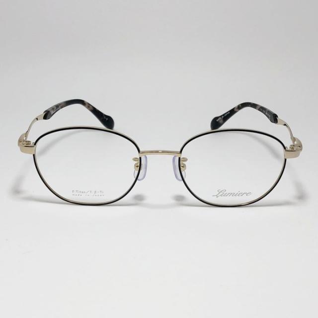 [ Lumiere ] ルミエール Lm5017-1-49 ブラック ゴールド 軽量 おしゃれ 眼鏡 メガネ レディース 日本製 / made in Japan リビジョン製レンズでお好きなサングラス作成可能 Lumiere ] ルミエール Lm5017-1-49 ブラック ゴールド 軽量 おしゃれ