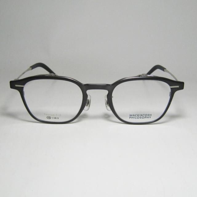 MACKINTOSH PHILOSOPHY マッキントッシュ フィロソフィー 跳ね上げ ハネアゲ 眼鏡 メガネ フレーム サングラス MP3008-2-48 度付可 マットクールグレー / ヘアラインシルバー リビジョン製レンズでお好きなサングラス作成可能