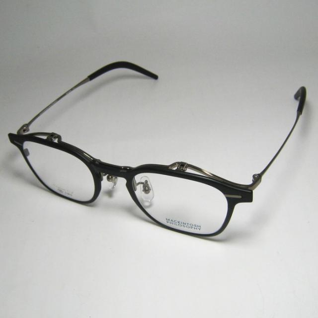 MACKINTOSH PHILOSOPHY マッキントッシュ フィロソフィー 跳ね上げ ハネアゲ 眼鏡 メガネ フレーム サングラス MP3008-3-48 度付可 マットブラック/ アンティークゴールド リビジョン製レンズでお好きなサングラス作成可能