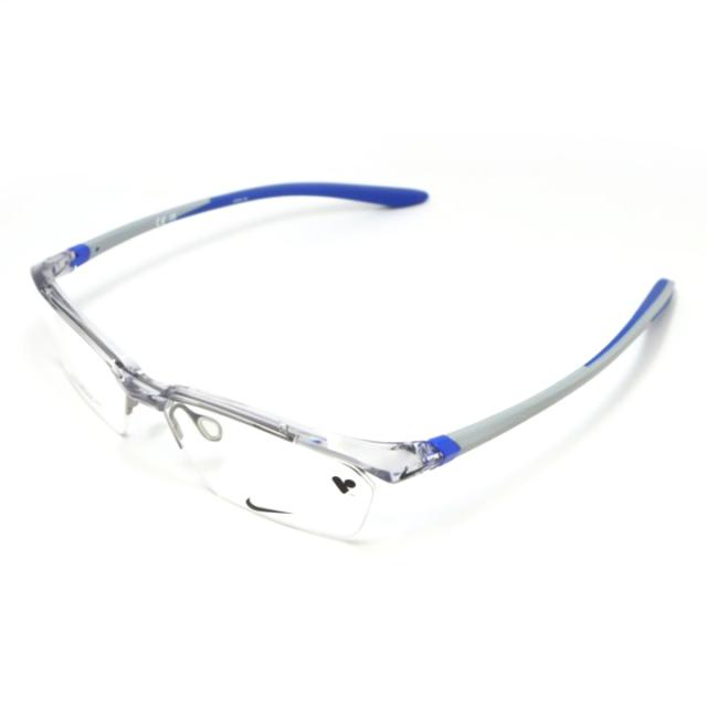 NIKE ナイキ 軽量 スポーツ 眼鏡 メガネ フレーム サングラス 7140AF-030-57 度付可 クリアグレー/ブルー