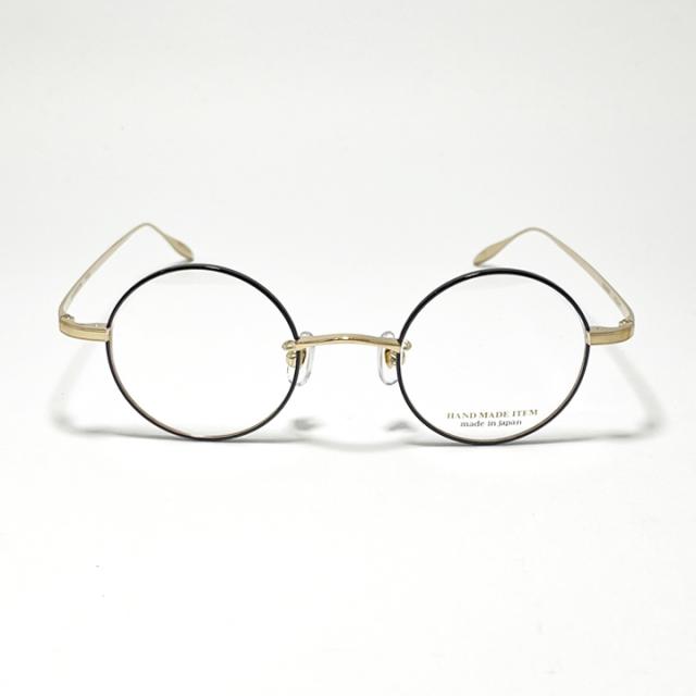 [ NOVA ] ノヴァ Hand made Item ハンドメイドアイテム 国産 メガネ 眼鏡 フレーム 男女兼用 H3124-2-42 ラウンド メタル ブラック  ゴールド  日本製  Hand made in Japan NOVA ] ノヴァ Hand made Item ハンドメイドアイテム 国産 メガネ 眼鏡