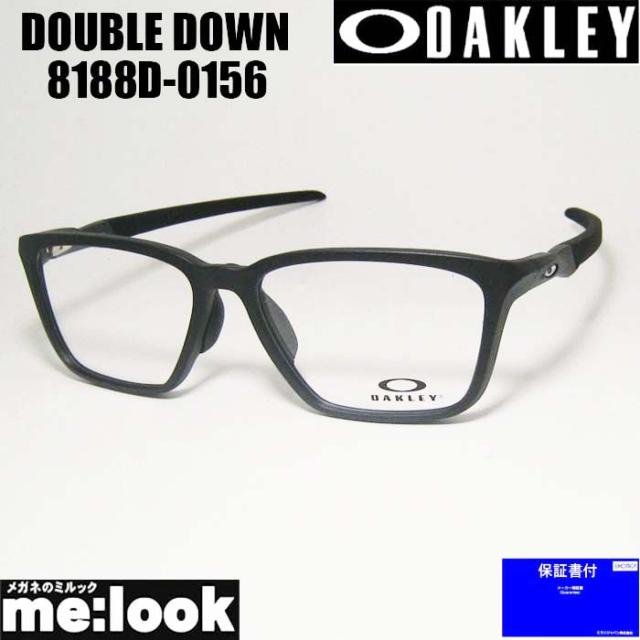 OAKLEY オークリー 眼鏡 メガネ フレーム DOUBLE DOWN ダブルダウン OX8188D-0156 サテンブラック ASIAN FIT 度付可 リビジョン製レンズでお好きなサングラス作成可能