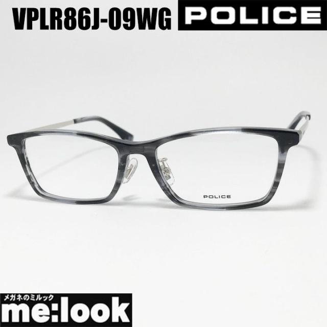 POLICE ポリス 眼鏡 メガネ フレーム サングラス VPLR86J-09WG-54 度付可 シャイニーウェイビーグレー リビジョン製レンズでお好きなサングラス作成可能