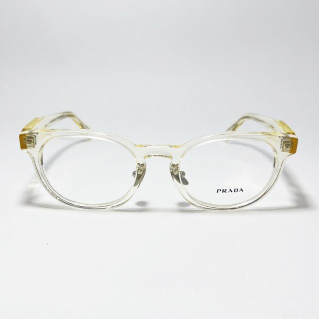 PRADA プラダ 眼鏡 メガネフレーム VPRB06D-19X / PRB06D-19X シャンパン / Transparent Champagne クリアベージュ ツヤあり 度付き対応可 度付き、調光、サングラスなど作れます