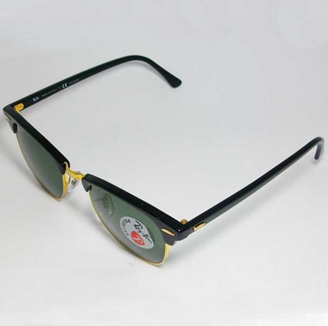 ★選べる　RayBan レイバン 偏光サングラス CLUBMASTER クラブマスター RB3016-90158-51  RB3016-901/58-51 ブラック/ゴールド