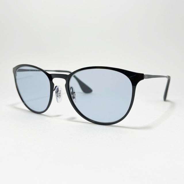 【ReVision × RayBan】 レイバン RB3539-751D1 スカイブルー ERIKA L エリカメタル　サングラス ブラック 度付き対応可 軽量・軽快な掛け心地 鼻パッド ReVision × RayBan】 レイバン RB3539-751D1 スカイブルー ERIKA METAL