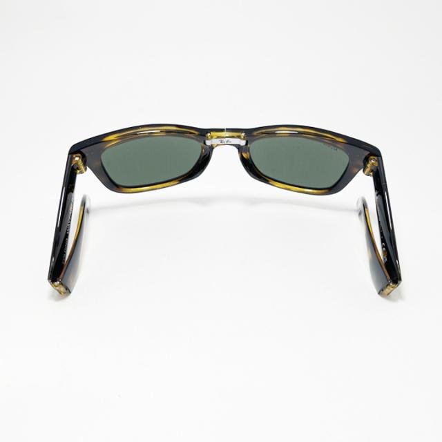 RayBan レイバン RB4105-71031 折りたたみ サングラス RB4105-710/31 ハバナ グリーン Folding Wayfarer / フォールディング ウェイファーラー Made In Italy アジアンフィット ウェリントン 折りたたみサングラス