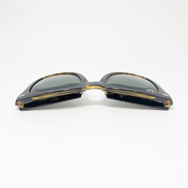 RayBan レイバン RB4105-71031 折りたたみ サングラス RB4105-710/31 ハバナ グリーン Folding Wayfarer / フォールディング ウェイファーラー Made In Italy アジアンフィット ウェリントン 折りたたみサングラス