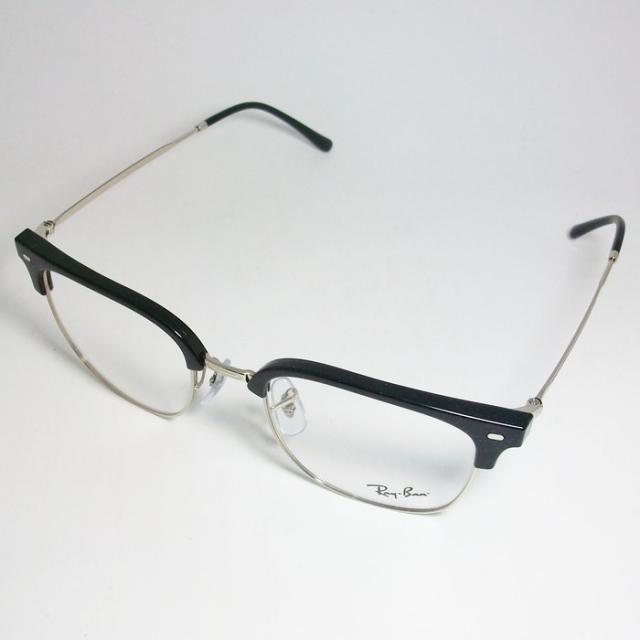RayBan レイバン 眼鏡 メガネ フレーム ニュークラブマスター RB7216F-2000-53 RX7216F-2000-53 度付可　ブラック　シルバー