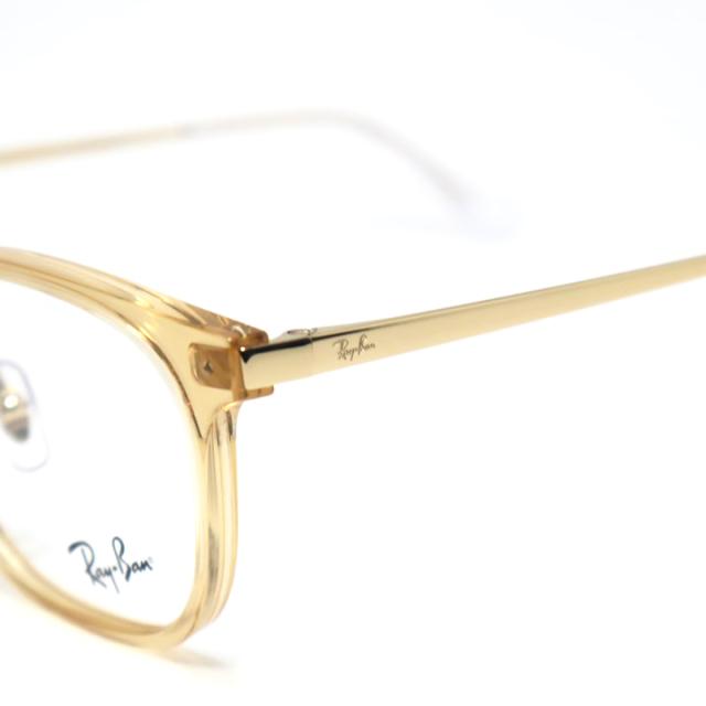 RayBan レイバン 眼鏡 メガネ フレーム サングラス RB7247D-8473-51 RX7247D-8473-51 度付可 クリアブラウン ペールゴールド リビジョン製レンズでお好きなサングラス作成可能